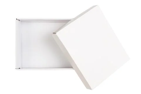 White empty cardboard box Stock Photos