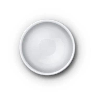 White Empty Ceramic Bowl Isolated On White イラスト素材