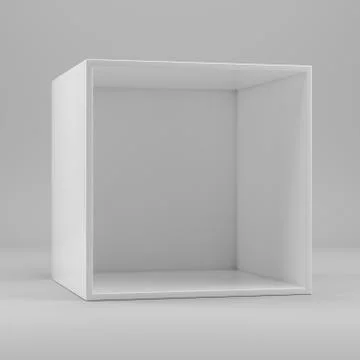 White empty clean shelf box Stock Illustration