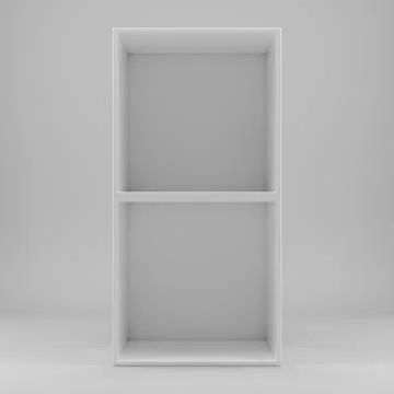 White empty clean shelf box Stock Illustration