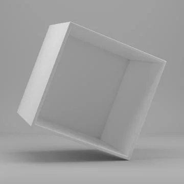White empty clean shelf box Stock Illustration