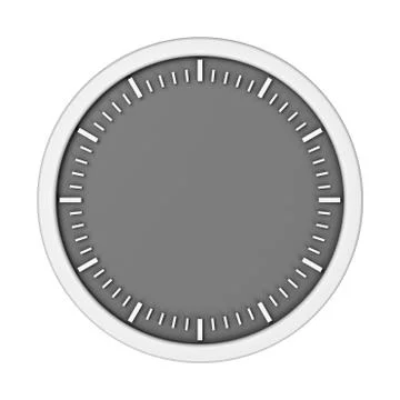 White empty clock without arrows Stock Illustration