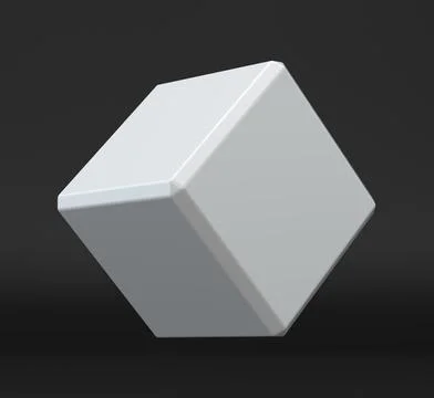 White empty cube product background. Empty podium Stock Illustration