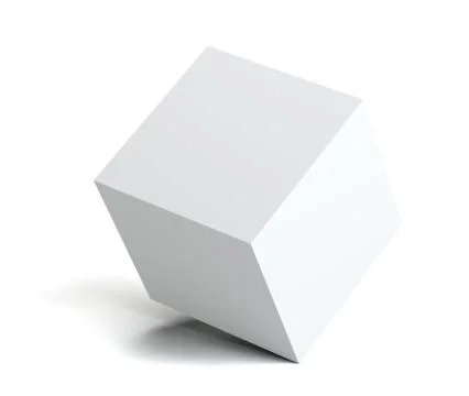 A white empty cube stands on the corner 库存插图