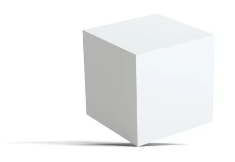 A white empty cube stands on the corner Stock Illustration