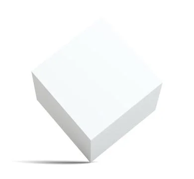 A white empty cube stands on the corner 库存插图