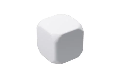 White empty dice, 3d rendering. Stock Illustration