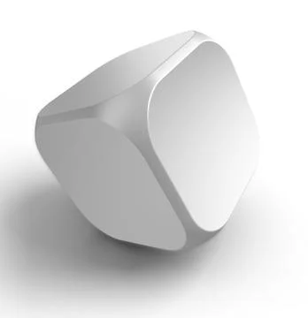 White empty dice shape cube Illustrazione stock