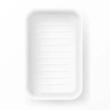 White Empty Disposable Plastic Food Container Иллюстрация