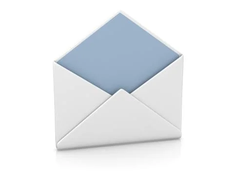 White Empty Envelope 스톡 일러스트