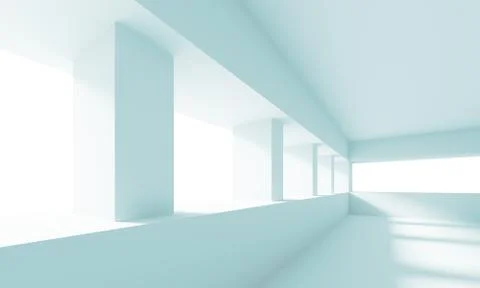 White empty hall Stock Illustration