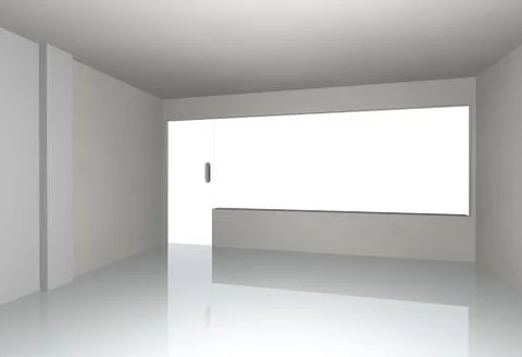 White empty interior Illustrazione stock
