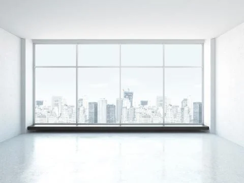 White empty interior Illustrazione stock