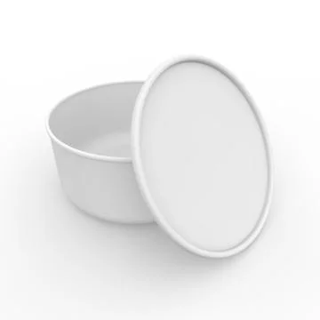 White empty jar with a lid Illustrazione stock