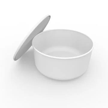 White empty jar with a lid Stock Illustration