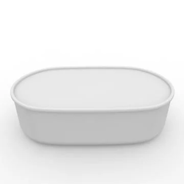 White empty jar with a lid Stock Illustration