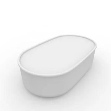 White empty jar with a lid Stock Illustration
