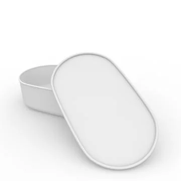 White empty jar with a lid Stock Illustration