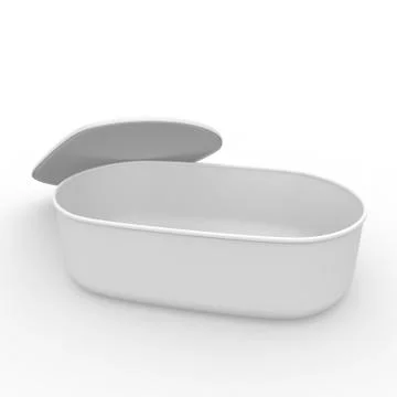 White empty jar with a lid Stock Illustration