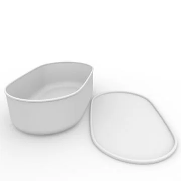 White empty jar with a lid Stock Illustration