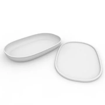 White empty jar with a lid Stock Illustration