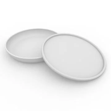 White empty jar with a lid Illustrazione stock