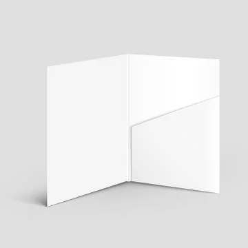White empty open folder template Stock Illustration