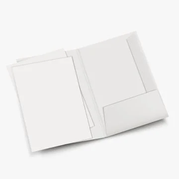White empty open folder template Stock Illustration