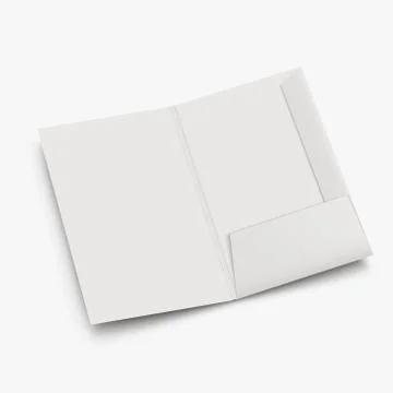 White empty open folder template Illustrazione stock