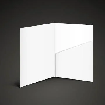 White empty open folder template Illustrazione stock