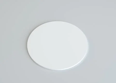 White empty paper disk on gray background Stock Illustration