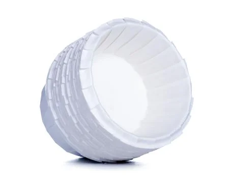 White empty paper molds for cupcakes Stock Photos