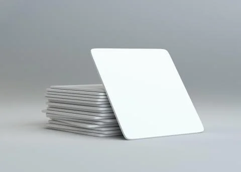White empty paper rectangle cards Illustrazione stock