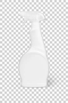 White empty plastic detergent bottle isolated on a transparent background Stock Photos