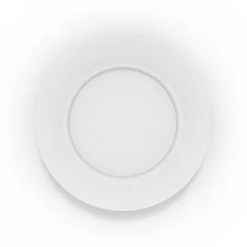 White empty plate on the floor Stock Illustration
