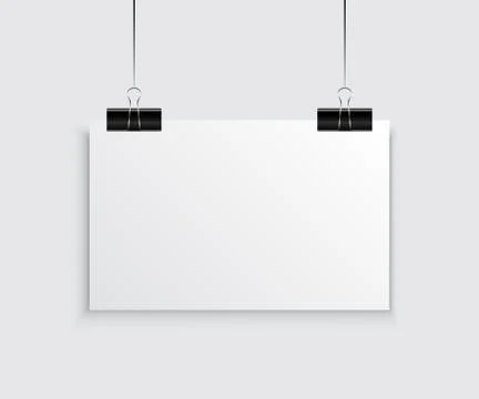 White Empty Poster Template Stock Illustration