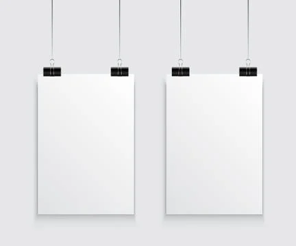 White Empty Poster Template Stock Illustration