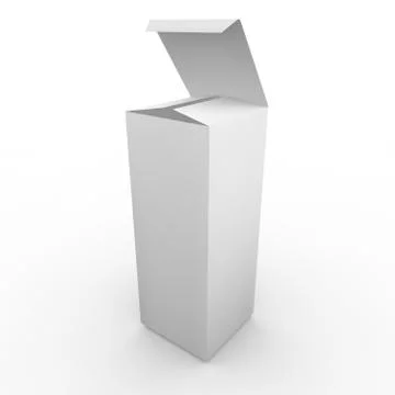 White empty rectangular package Illustrazione stock