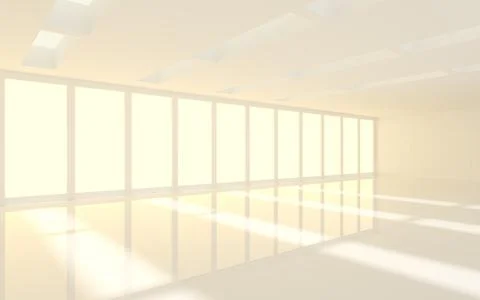 The white empty room, 3d rendering. Ilustración de archivo