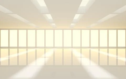 The white empty room, 3d rendering. Stock Illustration