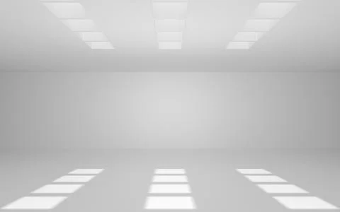 The white empty room, 3d rendering. Stock Illustration