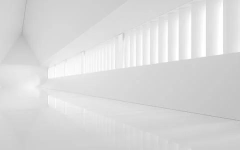 The white empty room, 3d rendering. Ilustración de archivo
