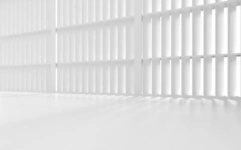 The white empty room, 3d rendering. Ilustración de archivo