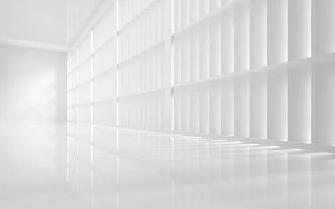The white empty room, 3d rendering. Ilustración de archivo