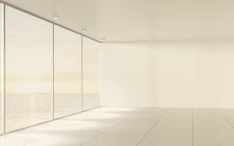 The white empty room, 3d rendering. Ilustración de archivo