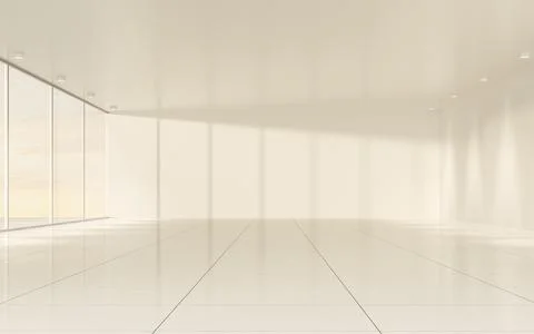 The white empty room, 3d rendering. Ilustración de archivo