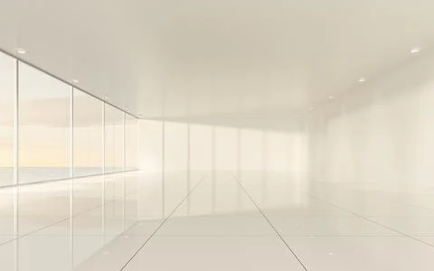 The white empty room, 3d rendering. Ilustración de archivo