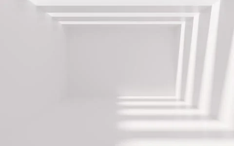 White empty room, 3d rendering. Stock Illustration