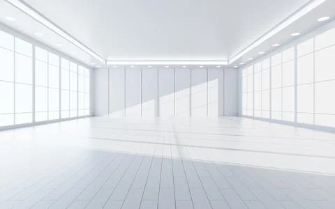 White empty room, 3d rendering. Stock Illustration