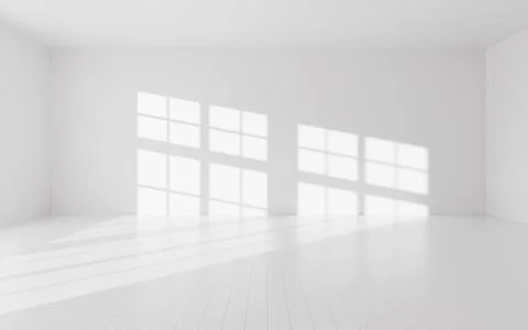 White empty room, 3d rendering. Stock Illustration
